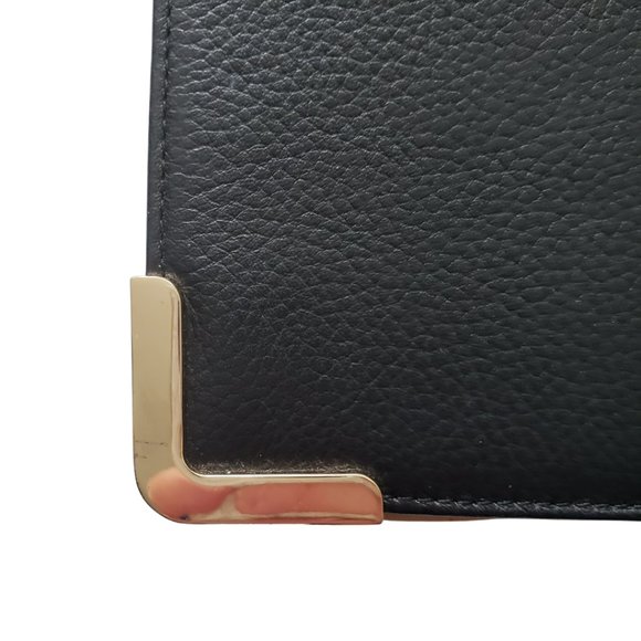 Halogen Black Leather Clutch Crossbody Bag/ Handbag - Picture 4 of 11